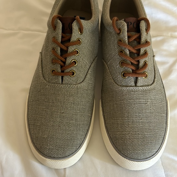 Polo Ralph Lauren Forestmont II Burlap Sneaker - Men's - Grey Size 10 - Picture 3 of 10